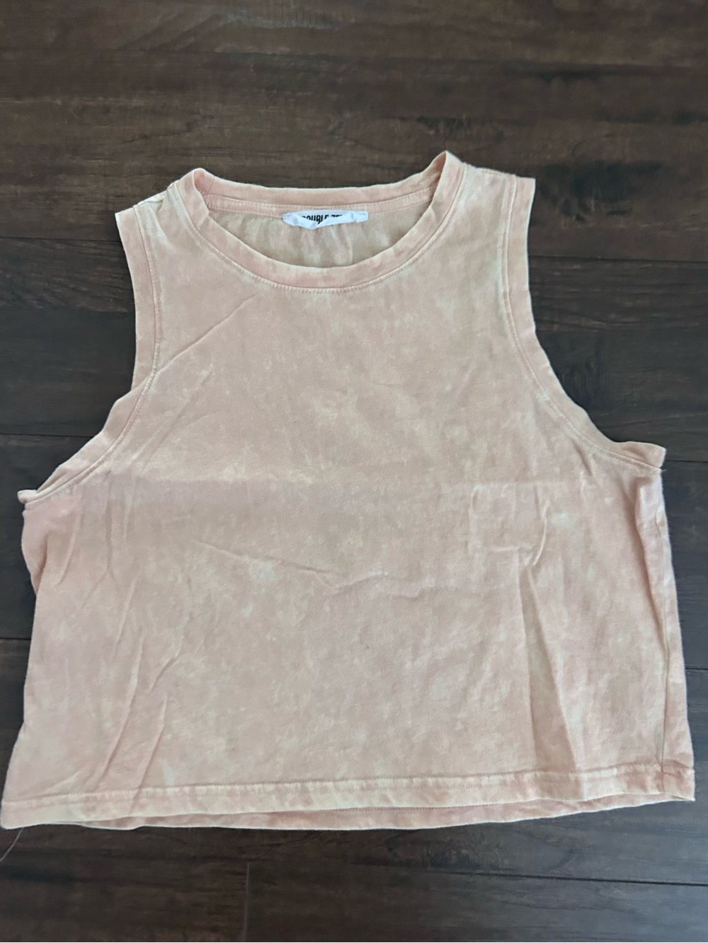 Double Zero Peach Wash Cropped Tank